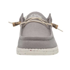 Wally Break Stitch - Grey -Heydude 110793297 WALLY LINEN NATURAL GREY LEFT 4 1