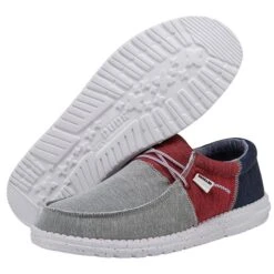 Heydude Hey Dude Men's Wally Sox Tri Fans- Red White Blue 7 Heydude Hey Dude Men's Wally Sox Tri Fans- Red White Blue -Heydude 112560233 WALLY SOX TRI FANS RED WHITE BLUE LEFT 3 32769