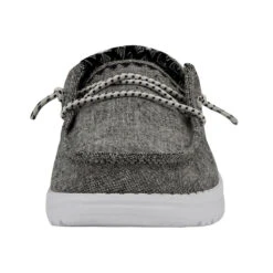 Wendy Youth Chambray - Onyx 11 Wendy Youth Chambray - Onyx -Heydude 130124203 WENDY YOUTH CHAMBRAY ONYX LEFT 4