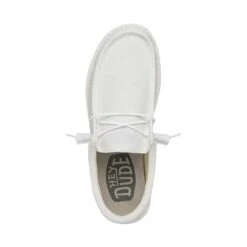 Wally Slub Canvas - White -Heydude 40009 100 WALLYSLUBCANVAS WHITE LEFTTOP
