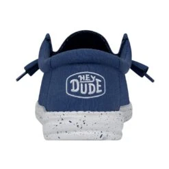 Wally Slub Canvas - True Blue -Heydude 40009 428 WALLYSLUBCANVAS TRUEBLUE LEFTBACK