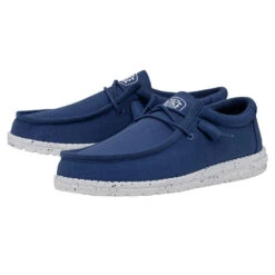 New Products -Heydude 40009 428 WALLYSLUBCANVAS TRUEBLUE PAIRSIDE