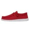 Wally Slub Canvas - Red 2 Wally Slub Canvas - Red -Heydude 40009 610 WALLYSLUBCANVAS RED LEFTSIDE