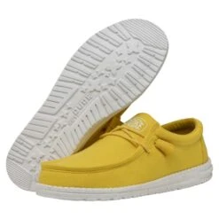 Wally Slub Canvas - Empire Yellow 10 Wally Slub Canvas - Empire Yellow -Heydude 40009 76I WALLYSLUBCANVAS EMPIREYELLOW PAIRBOTTOM