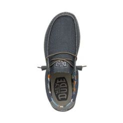 Wally Sox Triple Needle - Blue Shadow -Heydude 40020 3US WALLYSOXTRIPLENEEDLE BLUESHADOW LEFTTOP