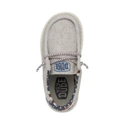 Wally Toddler Patriotic - Off White Patriotic -Heydude 40031 1K1 WALLYTODDLERPATRIOTIC OFFWHITEPATRIOTIC LEFTTOP