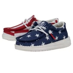 New Products -Heydude 40031 9CW WALLYTODDLERPATRIOTIC AMERICANFLAG PAIRSIDE
