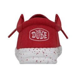 Wally Youth Slub Canvas - Red 12 Wally Youth Slub Canvas - Red -Heydude 40044 610 WALLYYOUTHSLUBCANVAS RED LEFTBACK