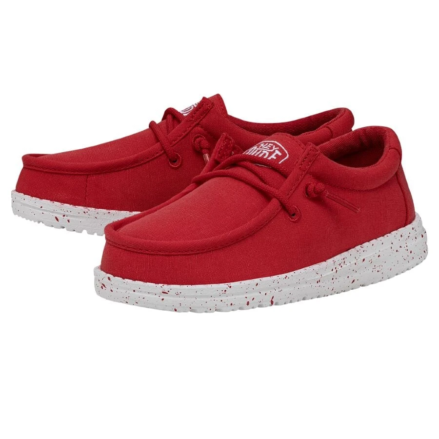 Wally Youth Slub Canvas - Red 4 Wally Youth Slub Canvas - Red - Image 2