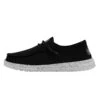 Wendy Slub Canvas - Black 1 Wendy Slub Canvas - Black -Heydude 40063 001 WENDY SLUB CANVAS BLACK LEFT 1