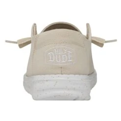 Wendy Slub Canvas - Natural -Heydude 40063 106 WENDYSLUBCANVAS NATURAL LEFTBACK