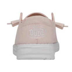 Wendy Slub Canvas - Pink -Heydude 40063 680 WENDYSLUBCANVAS PINK LEFTBACK