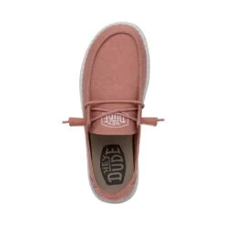 Wendy Slub Canvas - Terracotta -Heydude 40063 6VE WENDYSLUBCANVAS TERRACOTTA LEFTTOP