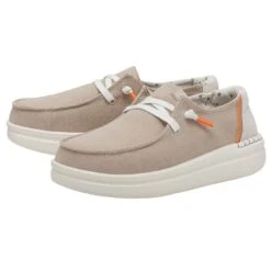 New Products -Heydude 40074 2YU WENDY RISE CHAMBRAY SANDSHELL LEFT 2