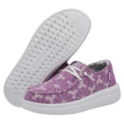 Wendy Rise Eyelet - Violet -Heydude 40075 508 WENDY RISE EYELET VIOLET LEFT 3