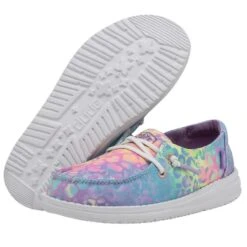 Wendy Youth - Cat Flow Leopard -Heydude 40106 9BW WENDY YOUTH CAT FLOW LEOPARD LEFT 3