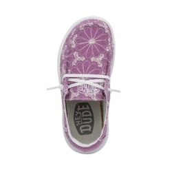 Wendy Youth Rise Eyelet - Violet -Heydude 40108 508 WENDY YOUTH RISE EYELET VIOLET LEFT 6