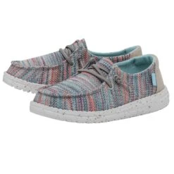 Wendy Youth Stretch - Sunset Pink -Heydude 40111 9C9 WENDY YOUTH STRETCH SUNSET PINK LEFT 2