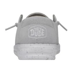 Wendy Youth Slub Canvas - Light Grey -Heydude 40143 007 WENDYYOUTHSLUBCANVAS LIGHTGREY LEFTBACK 1