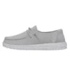 Wendy Youth Slub Canvas - Light Grey -Heydude 40143 007 WENDYYOUTHSLUBCANVAS LIGHTGREY LEFTSIDE