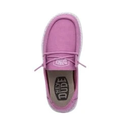 Wendy Youth Slub Canvas - Violet 13 Wendy Youth Slub Canvas - Violet -Heydude 40143 508 WENDY YOUTH SLUB CANVAS VIOLET LEFT 6