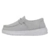 Wendy Toddler Slub Canvas - Light Grey -Heydude 40144 007 WENDYTODDLERSLUBCANVAS LIGHTGREY LEFTSIDE