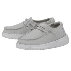 New Products -Heydude 40144 007 WENDYTODDLERSLUBCANVAS LIGHTGREY PAIRSIDE