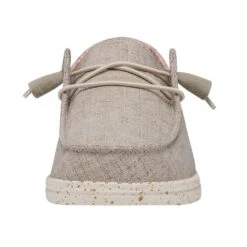 Wendy Chambray Wide - White Nut -Heydude 40151 2BK WENDYCHAMBRAYWIDE WHITENUT LEFTFRONT