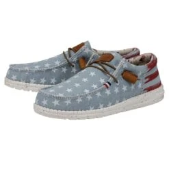 Wally Americana - Denim Star -Heydude 40395 4NR WALLYAMERICANA DENIMSTAR PAIRSIDE