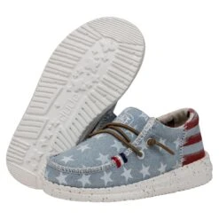 Wally Toddler Americana - Denim Star -Heydude 40581 4NR WALLYAMERICANATODDLER DENIMSTAR PAIRBOTTOM
