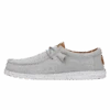 Wally Washed Canvas - Light Grey -Heydude FW23 M 40296 007 WALLY WASHED CANVAS LIGHT GREY LEFT PROFILE