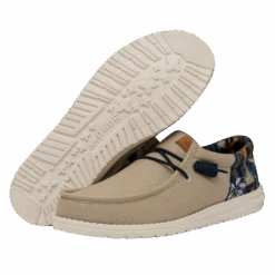 Wally Funk Oasis - Tan -Heydude FW23 M 40397 265 WALLY FUNK OASIS TAN LEFT PAIROUTSOLE