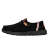 Wendy Washed Canvas - Black -Heydude FW23 W 40297 001 WENDY WASHED CANVAS BLACK LEFT PROFILE