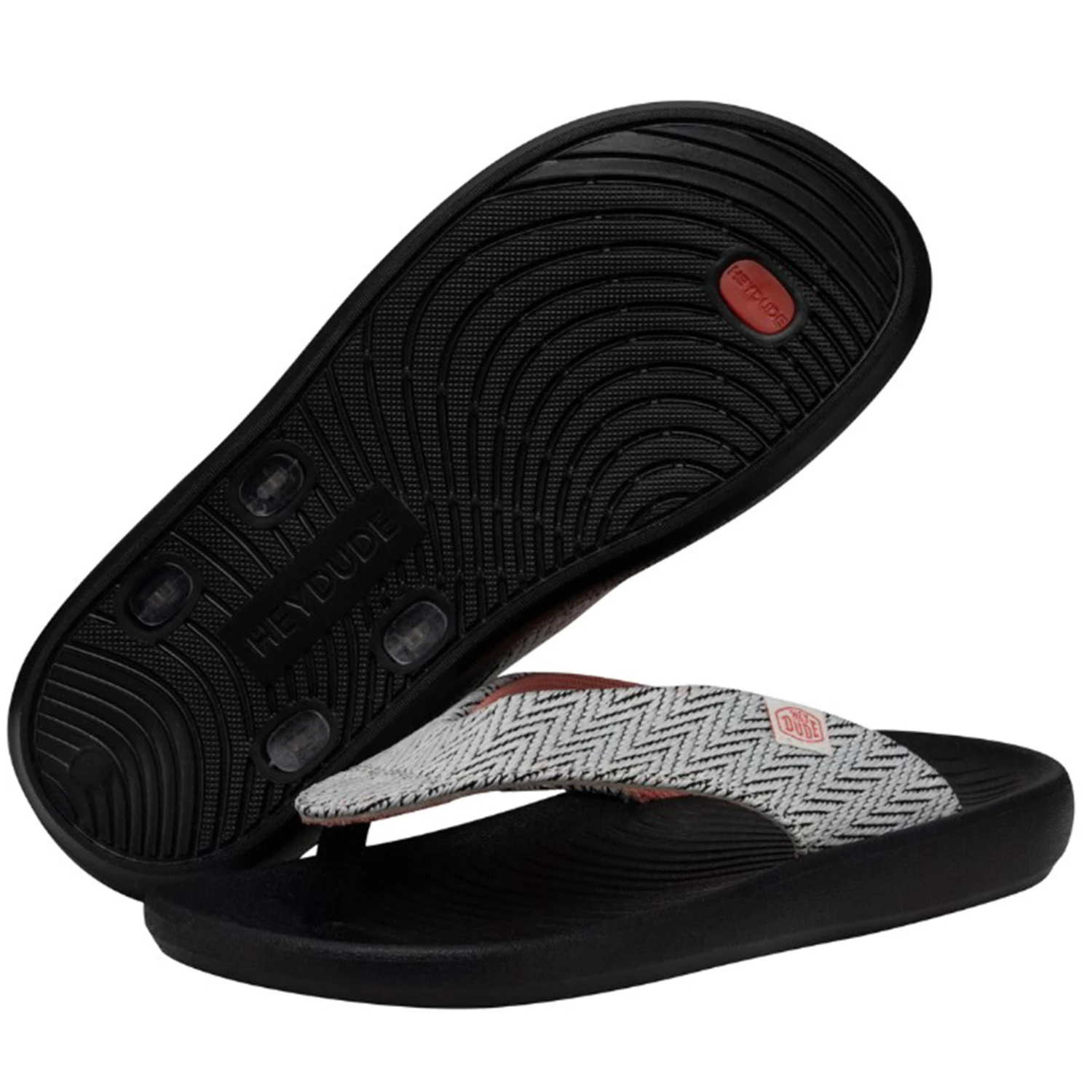 Heydude Hey Dude Women's Meg Waves Black Flip Flops 4 Heydude Hey Dude Women's Meg Waves Black Flip Flops - Image 2