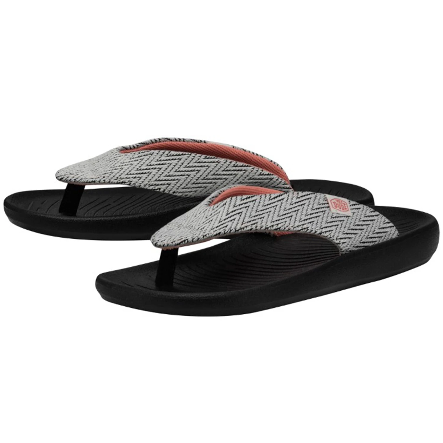 Heydude Hey Dude Women's Meg Waves Black Flip Flops 3 Heydude Hey Dude Women's Meg Waves Black Flip Flops
